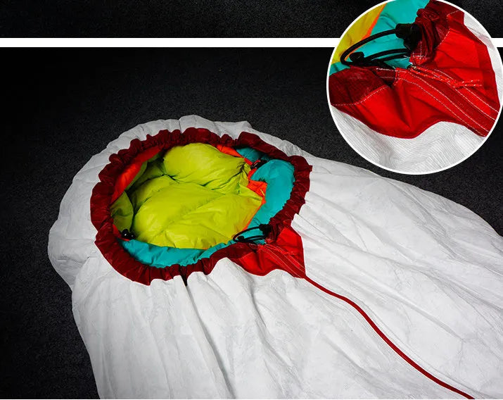 Outdoor climbing sleeping bag cover in mummy style for adult camping and travel.