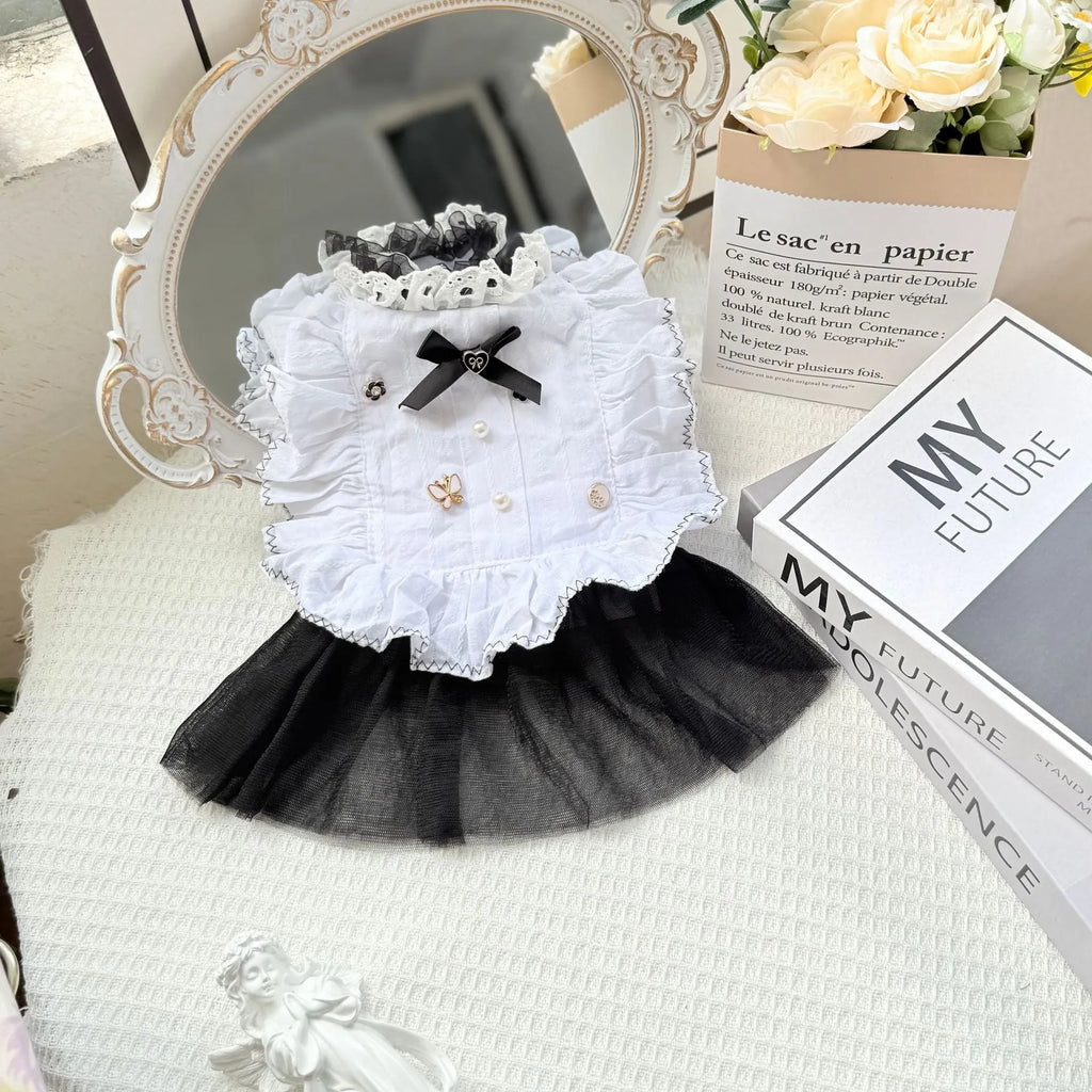 Pet Factory Waltz Gauze Skirt white yarn pet clothing for small dogs princess style