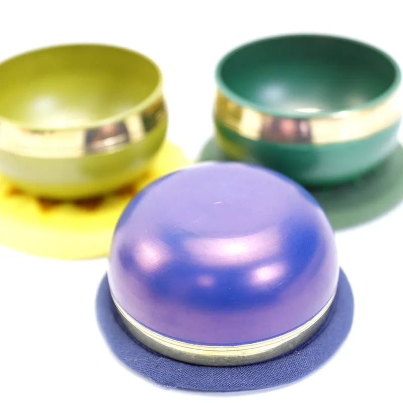 Handmade colourful Himalayan singing bowl for yoga meditation and sound therapy