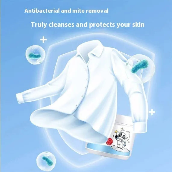 Biological enzyme bubble laundry detergent powder in bottle for stain removal on delicate fabrics
