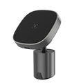 Grey magnetic wireless car phone charger holder for iPhone 12 series on dashboard