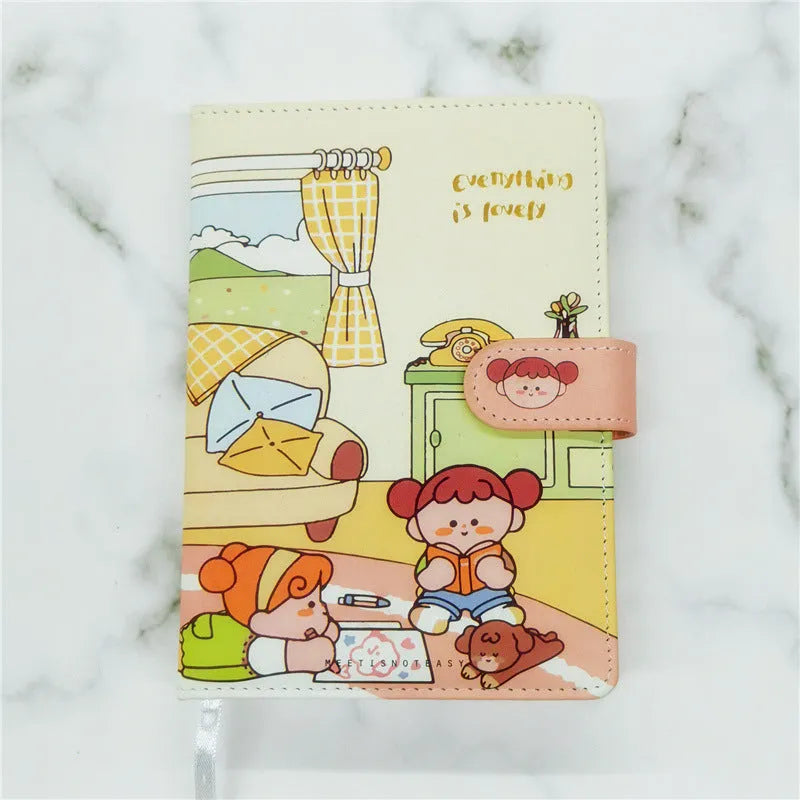 A5 hand ledger notebook with thread binding and Daolin paper, available in four colour cover options
