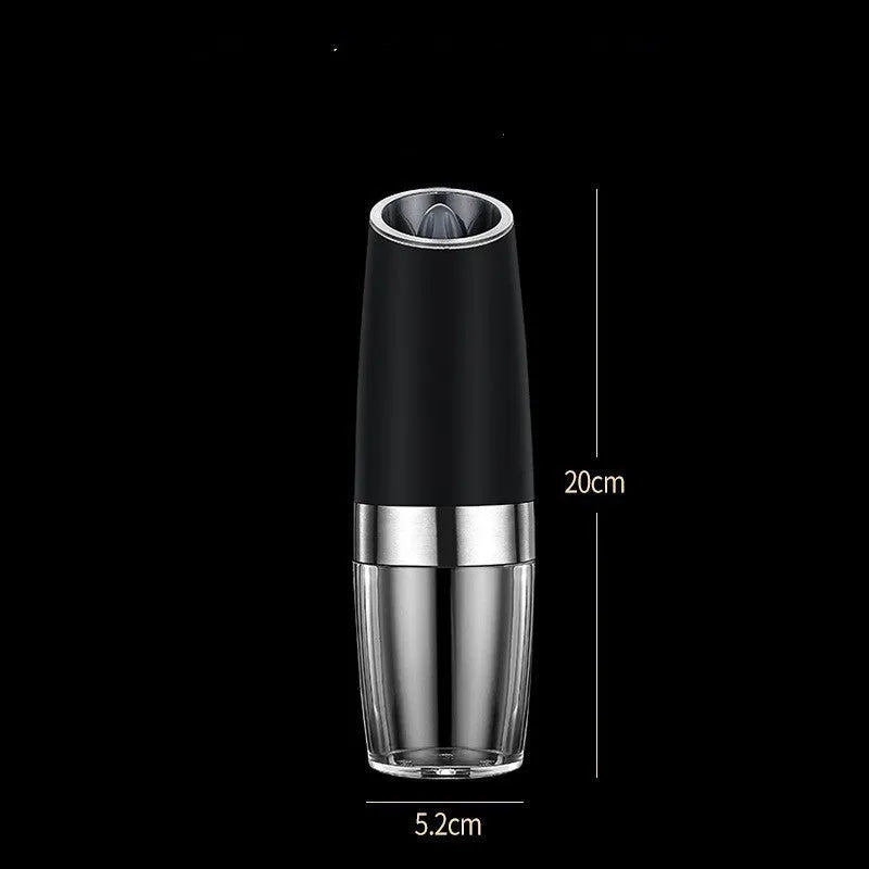 Rechargeable electric pepper and salt grinder set with clear acrylic body and ceramic grinding mechanism