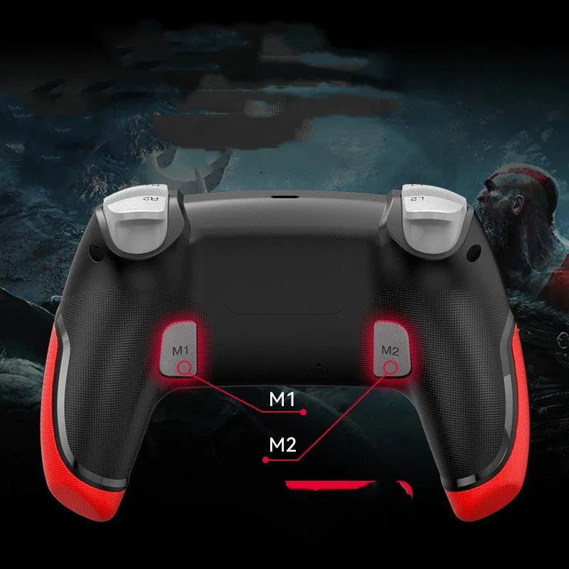 Fruit green wireless Bluetooth gamepad controller for PS4, PC, and mobile gaming