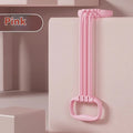 Women's adjustable chest expander with TPE tensile rope in blue, pink, or purple colours showing six resistance gears