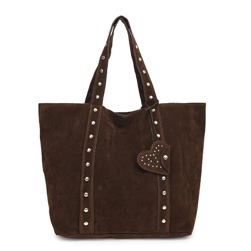 Women's PU leather tote bag with double shoulder straps in horizontal square shape