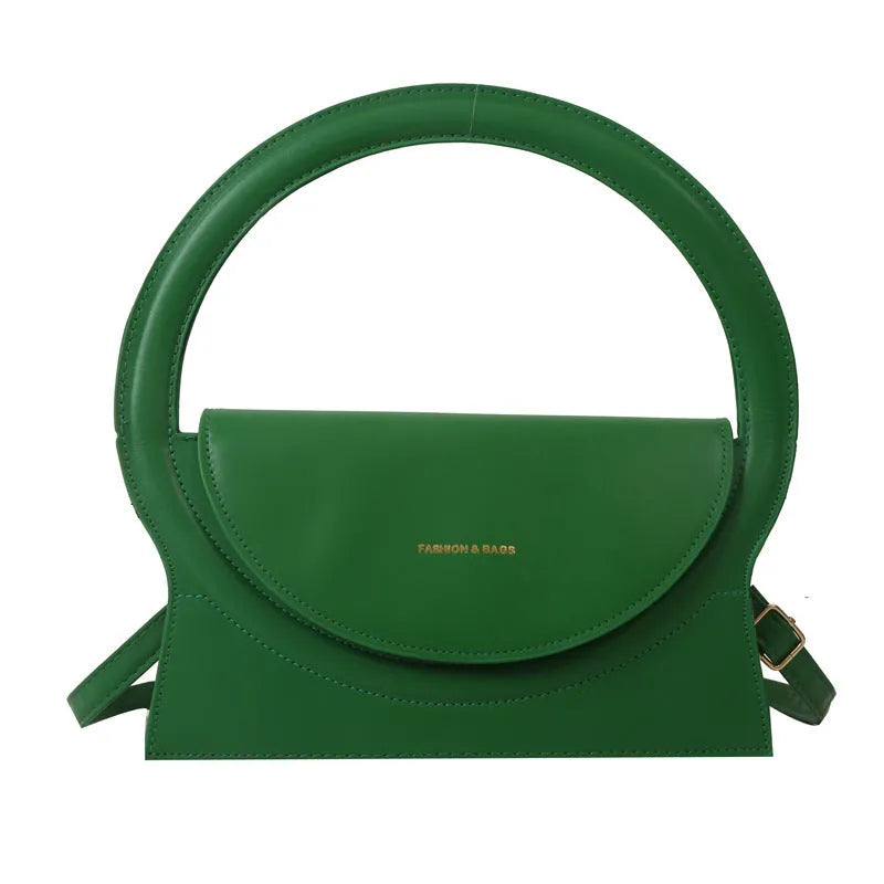 Fashion western temperament PU shoulder messenger bag in horizontal square shape with stitching, white colour
