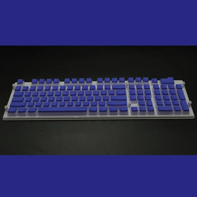 Set of 108 translucent pudding-style PBT keycaps for mechanical keyboards in assorted colours.