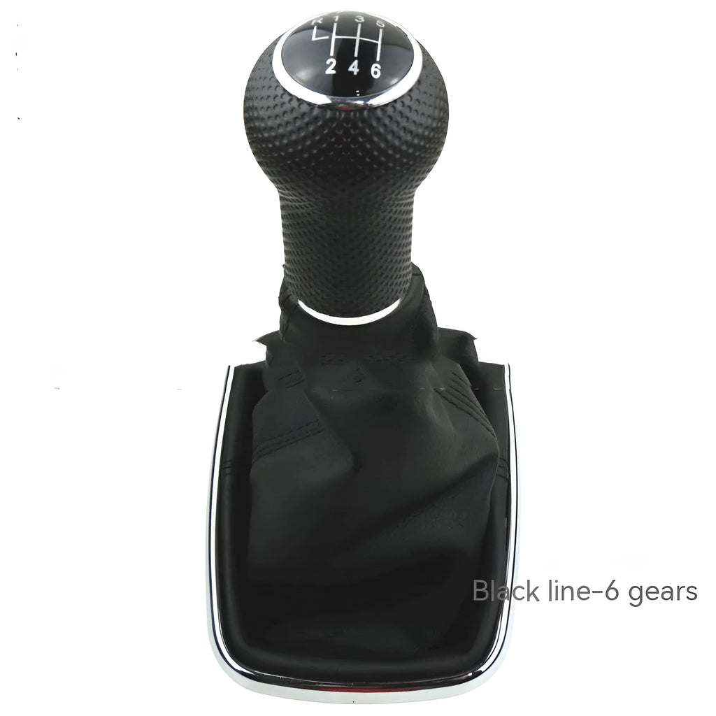 Volkswagen Mk4 gear shifter handle in ABS plastic with silver frame black line six-speed design