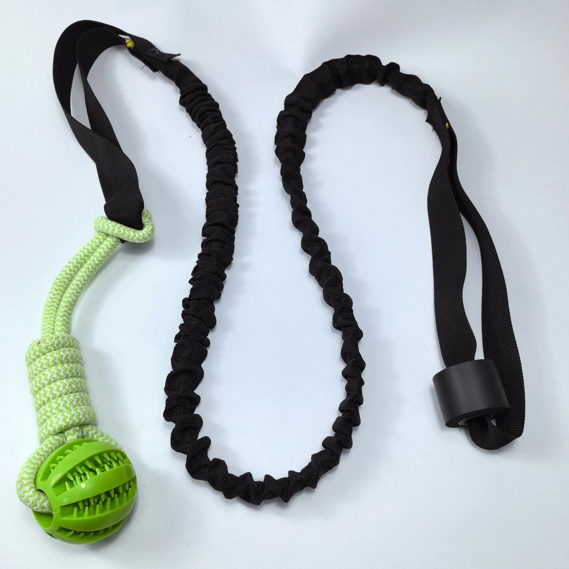 Cotton thread dog tug of war rope toy showing four design options for interactive pet play