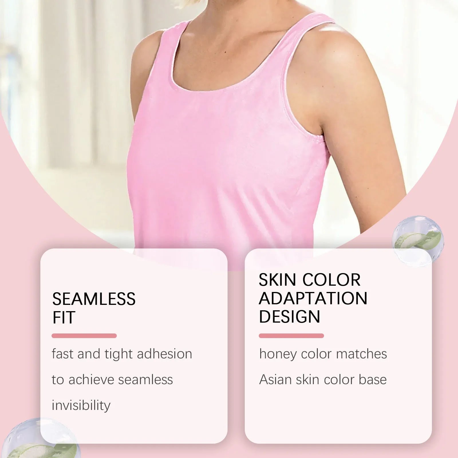 Transparent chest patches for nursing mothers in skin tone with water resistant adhesive