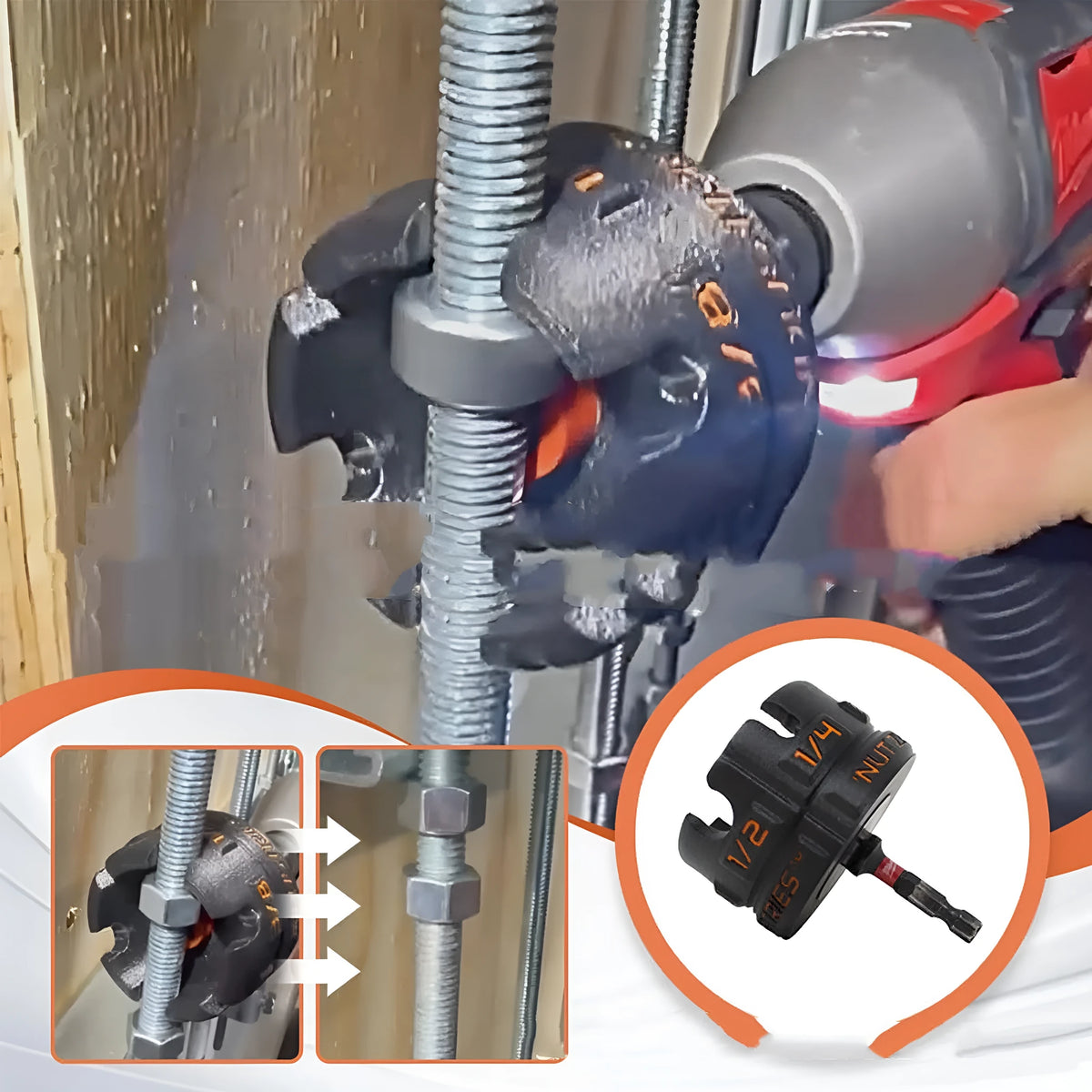 Plastic nut removal bolt extractor tool single size for drill accessory quick fastener extraction