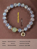 Moonstone crystal bracelet with 8mm beads showing Thousand-Hand Kwan-yin mouse design