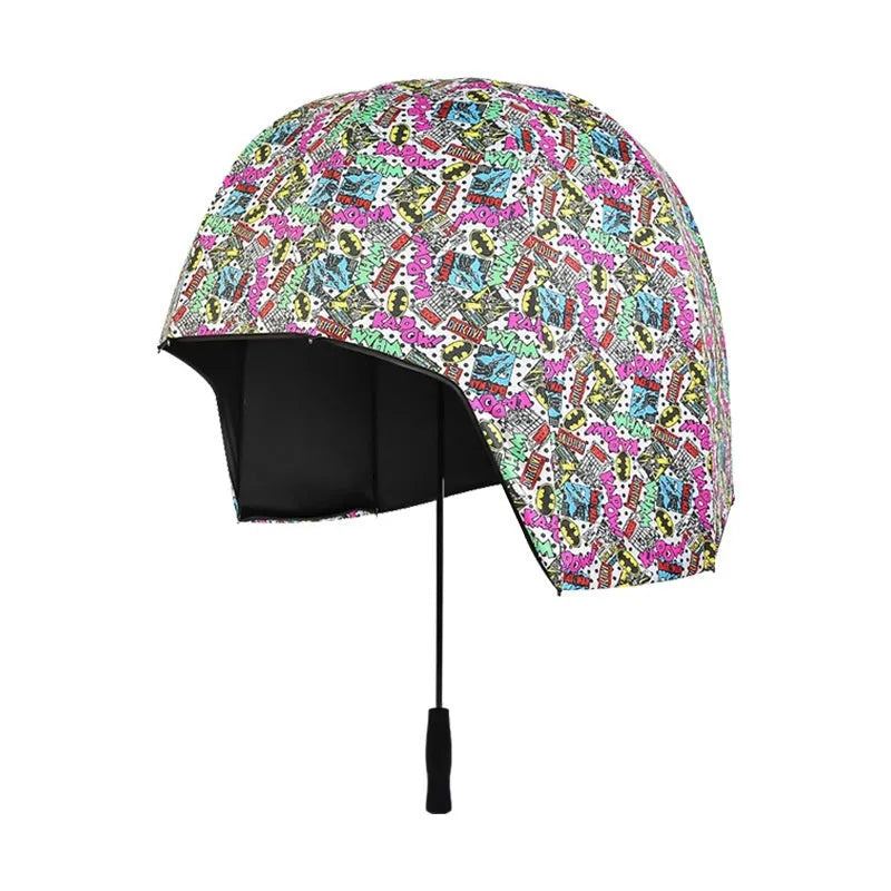 76cm long handle umbrella with dual sun and rain protection in vinyl laminated NC fabric