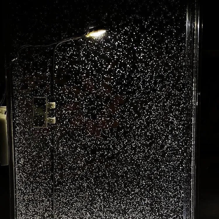 DIY snowy night light kit with LED Christmas street lights and flowing snow landscape scene
