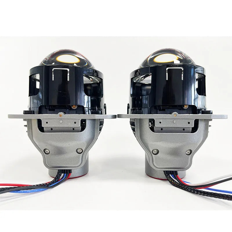 Motorcycle intelligent steering headlight with aviation aluminium housing and glass lens