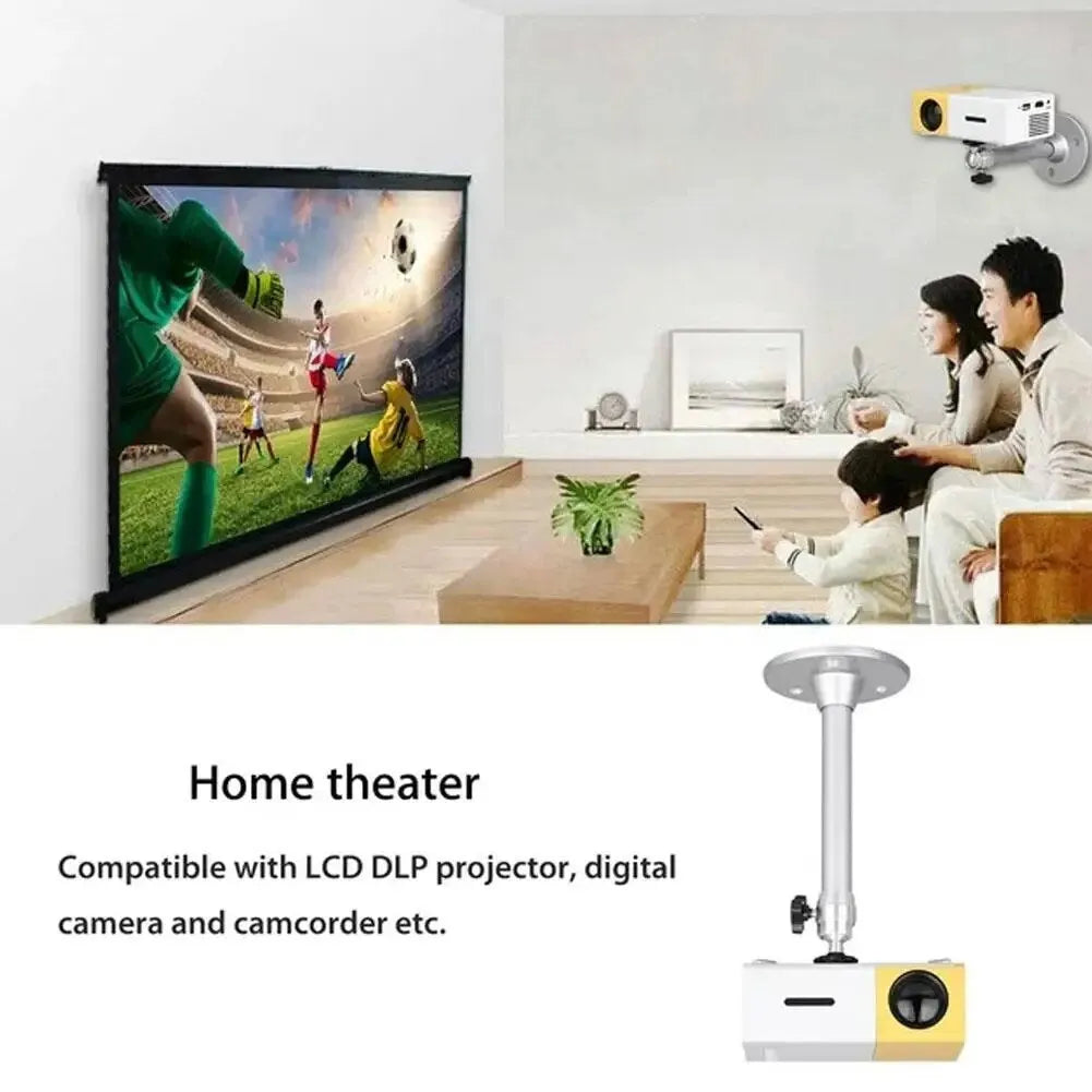 White aluminium alloy wall-mounted projector bracket 180mm universal hole position