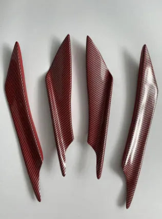 Carbon fibre pattern automotive bumper blade spoiler set of four pieces for car modification