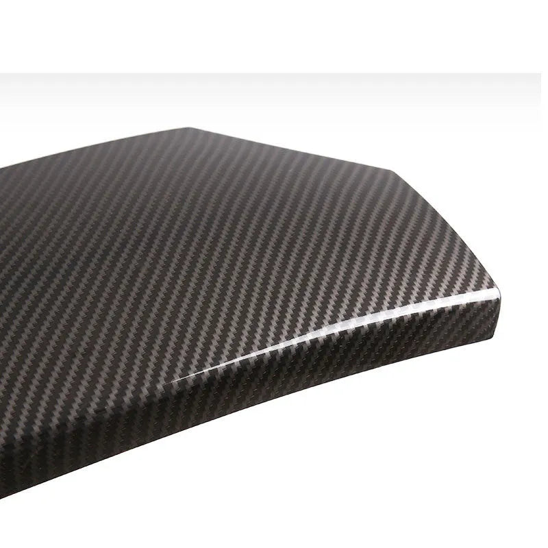 Three ABS plastic armrest protective covers with carbon fibre pattern design for vehicle centre consoles