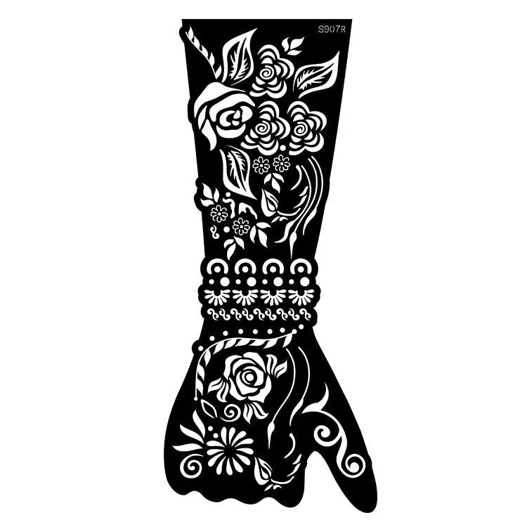 Pack of geometric hollow template stickers with three-dimensional paper carving designs on a white background.