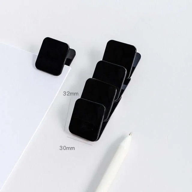Square plastic photo note holder in white, black, or transparent measuring 3.2cm x 3cm