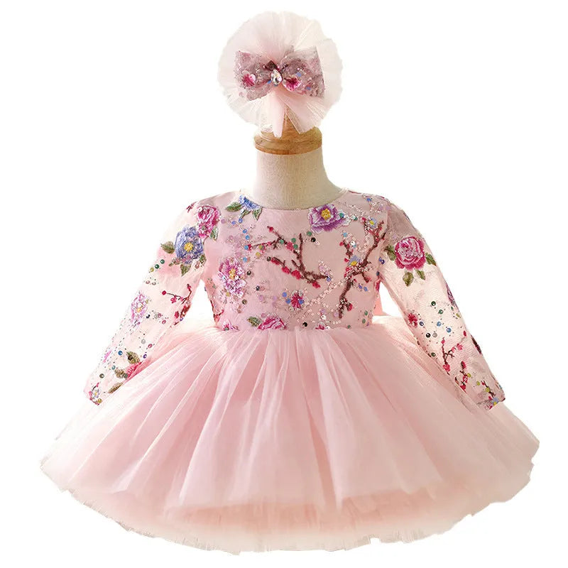 FARCENT new mori style long sleeve skirt for girls in pink, princess design, fits 80-160cm height