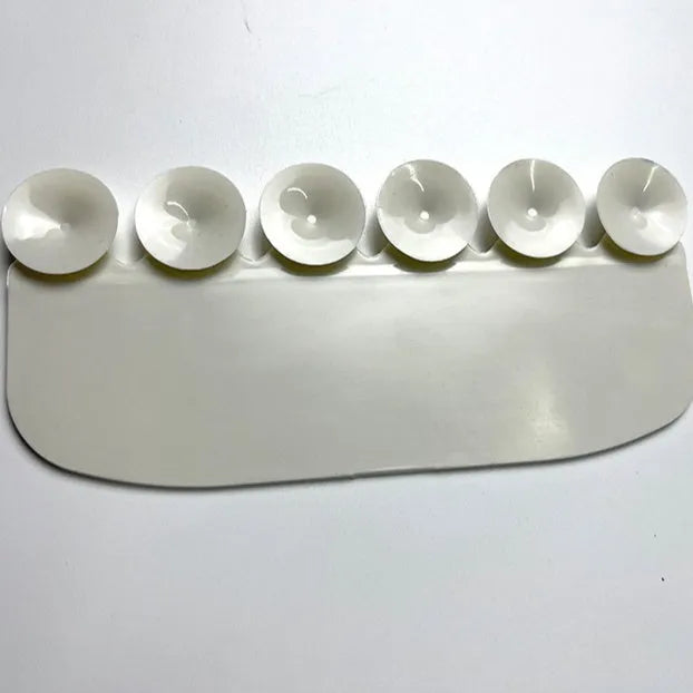 White PVC toilet training board with urine splash guard for children's potty training