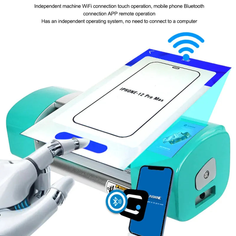 SS-890C PRO intelligent film cutting machine with 16 inch knife head, metal body, front view