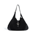 New shoulder bag retro commuter cowhide niche oval shape matte finish black colour with single strap