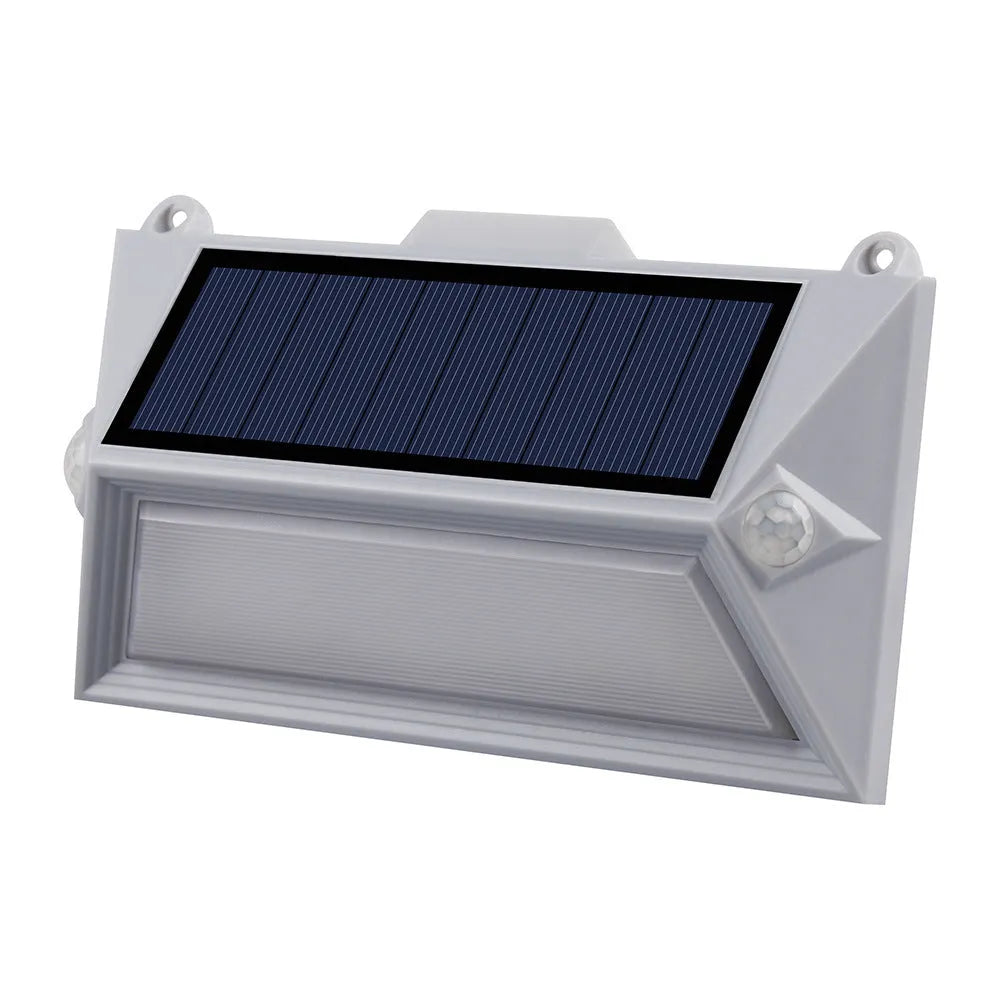Solar outdoor human body induction step light with abstract design for pathway and stair illumination