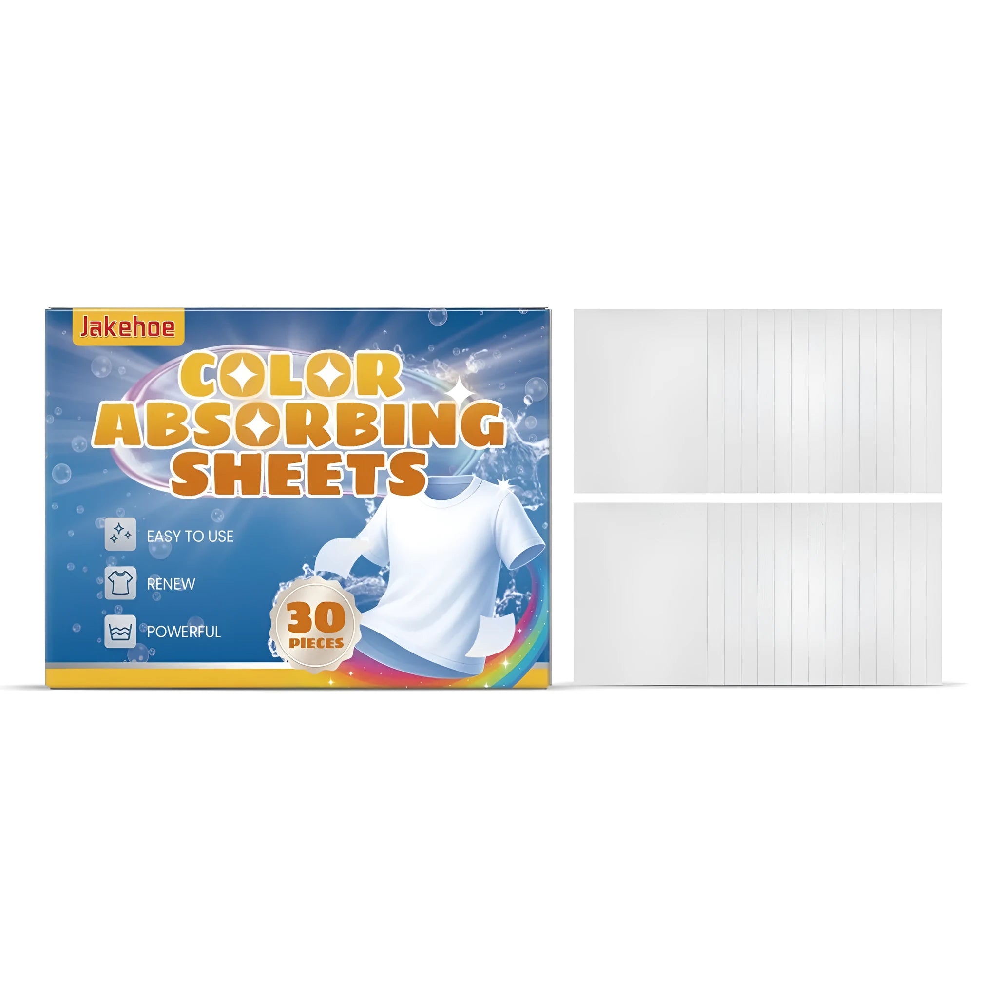 Pack of 30 Colour Absorbing laundry sheets to prevent dye transfer.