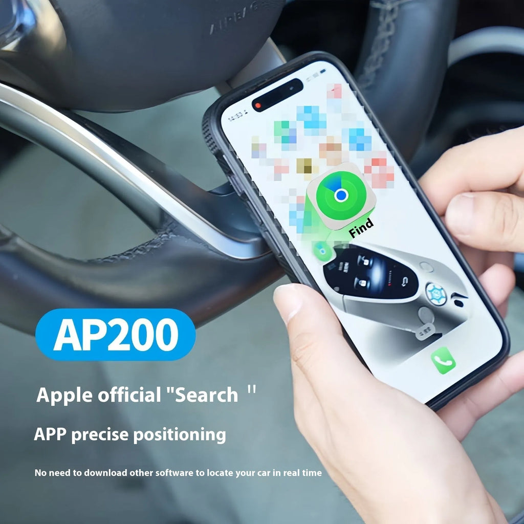 Black GPS car locator tracker device for vehicle security with charging port connection