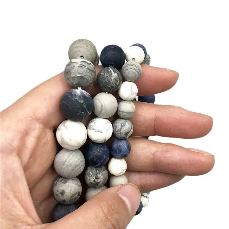Handmade planet stone starry bracelet with U-shaped design for men