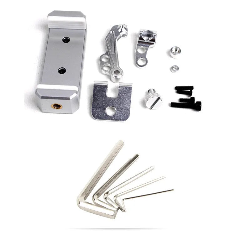 Silver metal car phone holder with tongs clamp for mobile devices