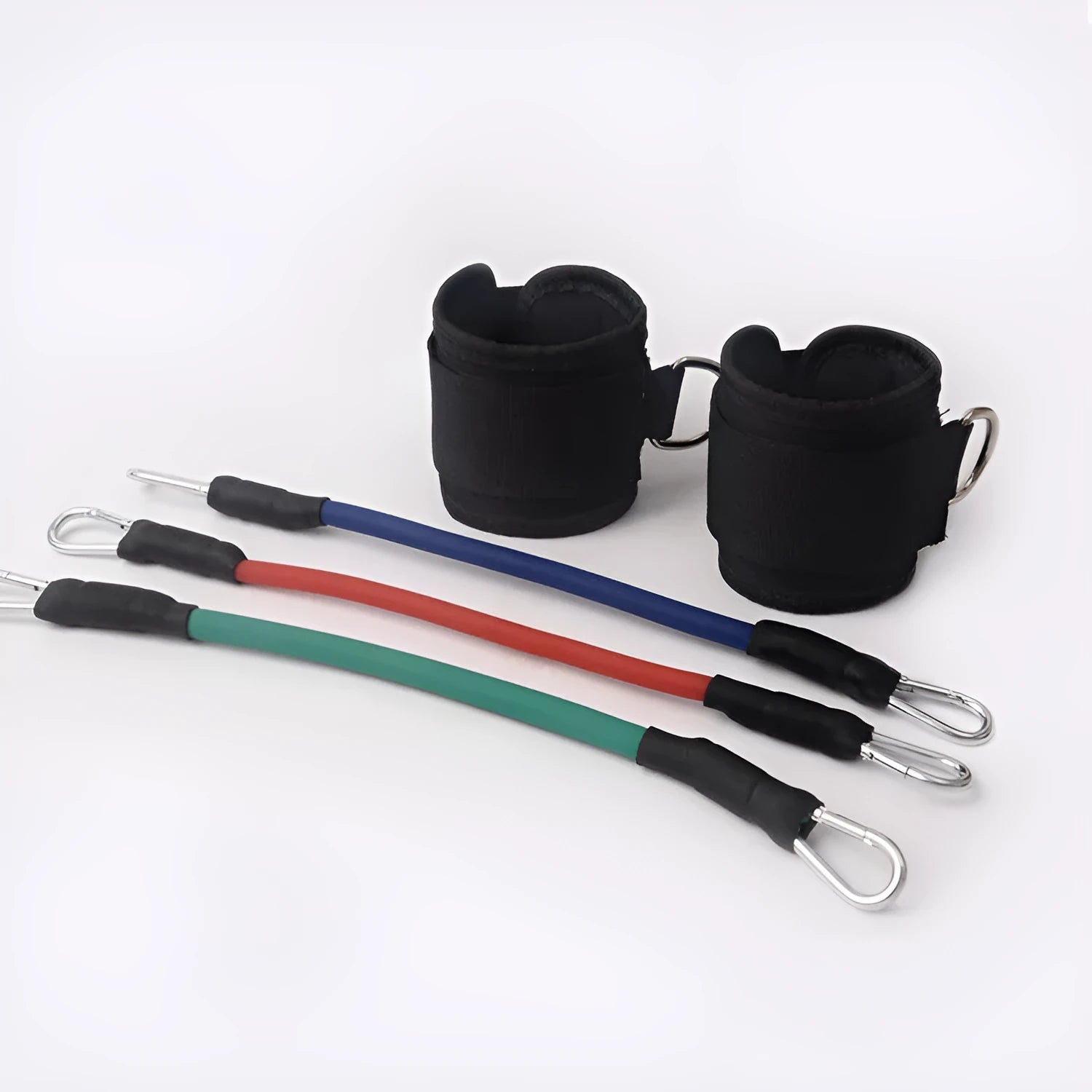 Black taekwondo training pull rope set for resistance kicking practice