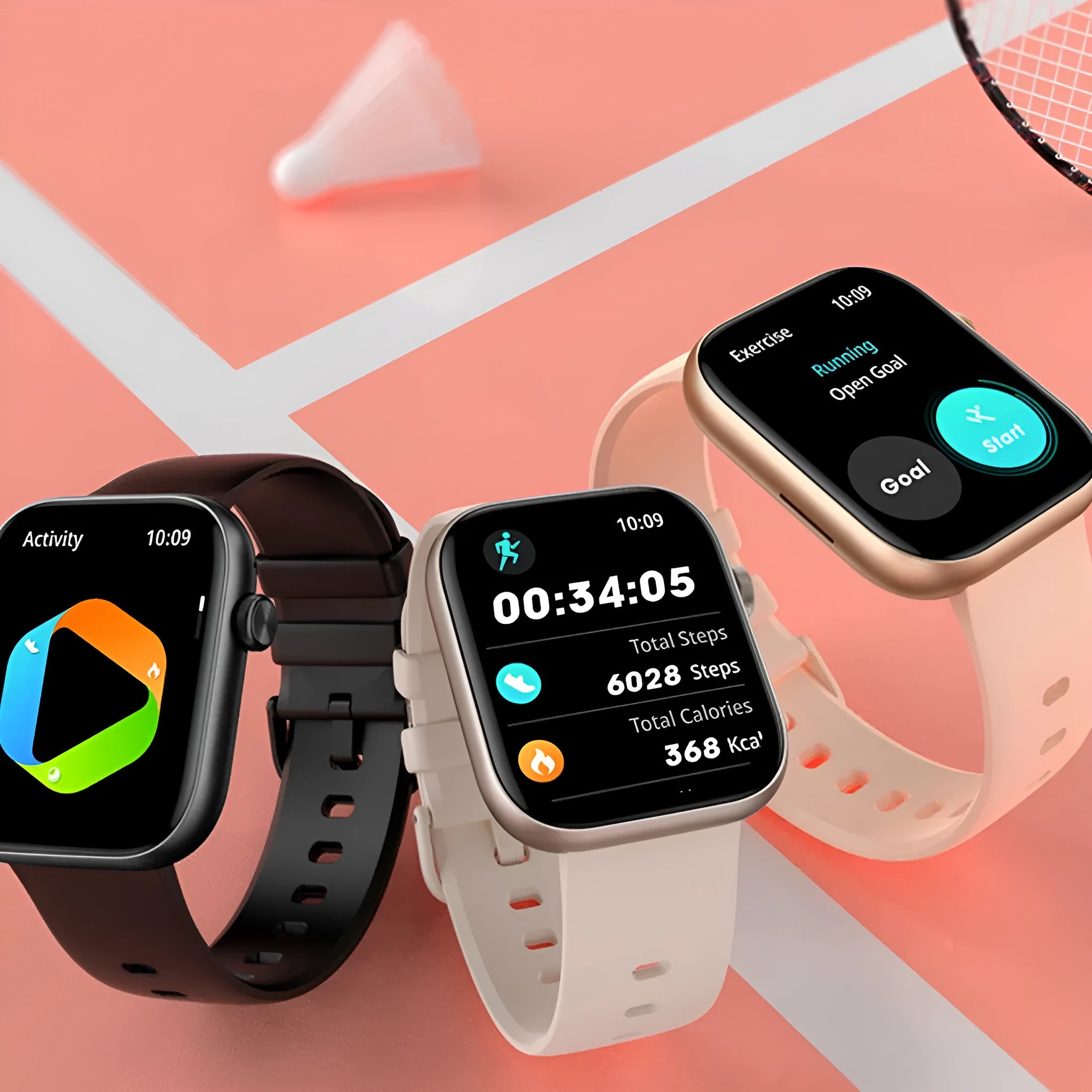 P89 smart watch with full touch screen display and Bluetooth calling in black glue colour