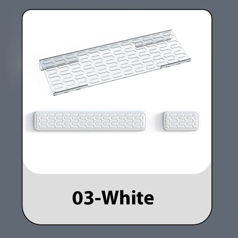 Double-sided memory foam keyboard and mouse pad with wrist support in various colours.