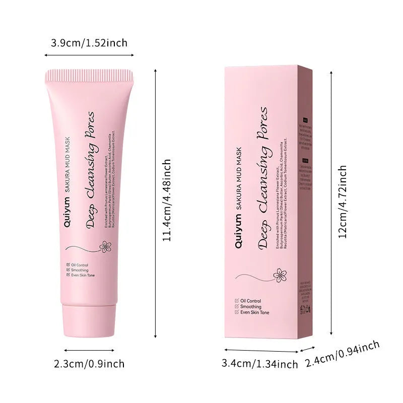 30g cherry blossom mud mask jar for cleansing, hydrating and moisturising facial treatment