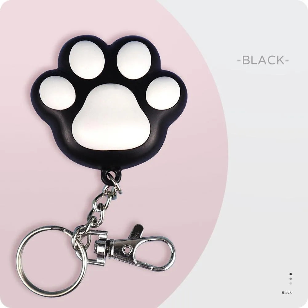 Pink and black USB rechargeable infrared cat teaser toy with keychain measuring 5cm
