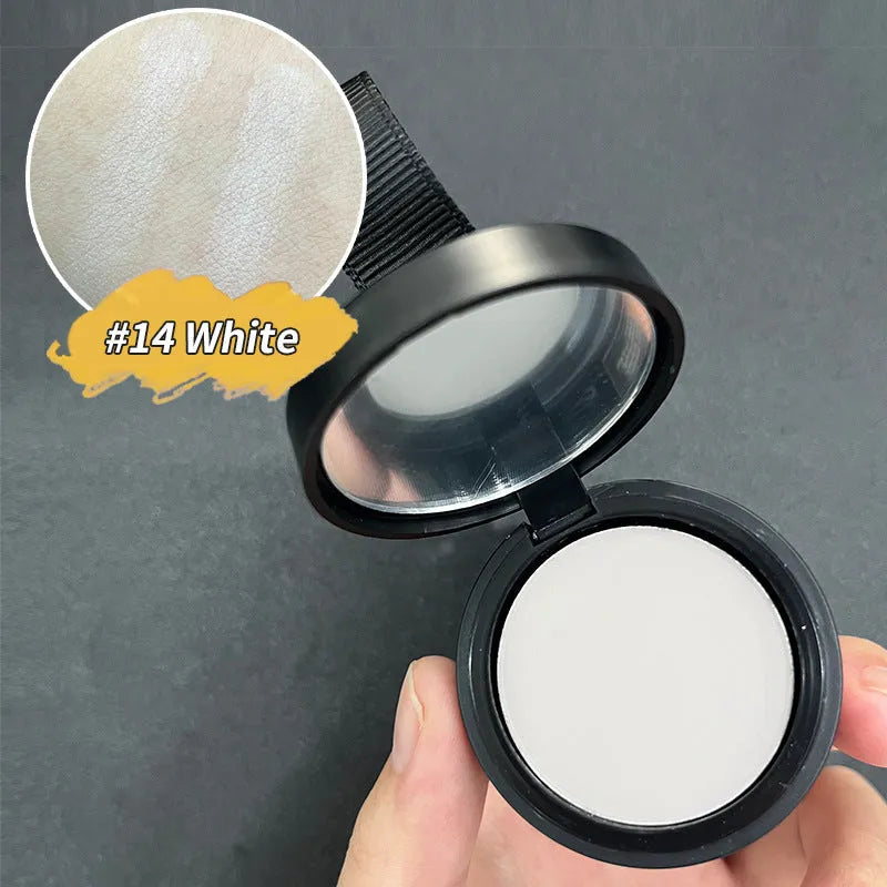 Hairline powder container for shadow repair and skin colour improvement in 14 shades