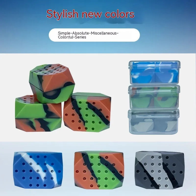Camouflage silicone facial muscle fitness balls for jaw tightening exercise in transparent packaging