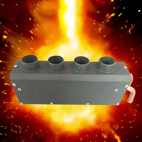 Car heater with long small four hole copper pipe for engine waste heat cabin heating