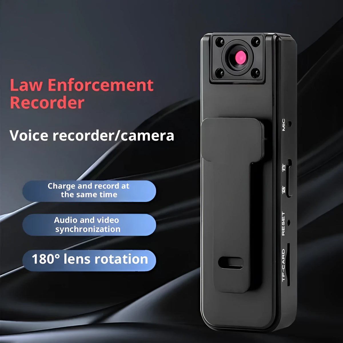 Ultra HD sports camera VLOG recorder black 2MP USB 2.0 lightweight design