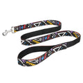 Black plaid stripe 120cm dog traction rope with hand-held loop