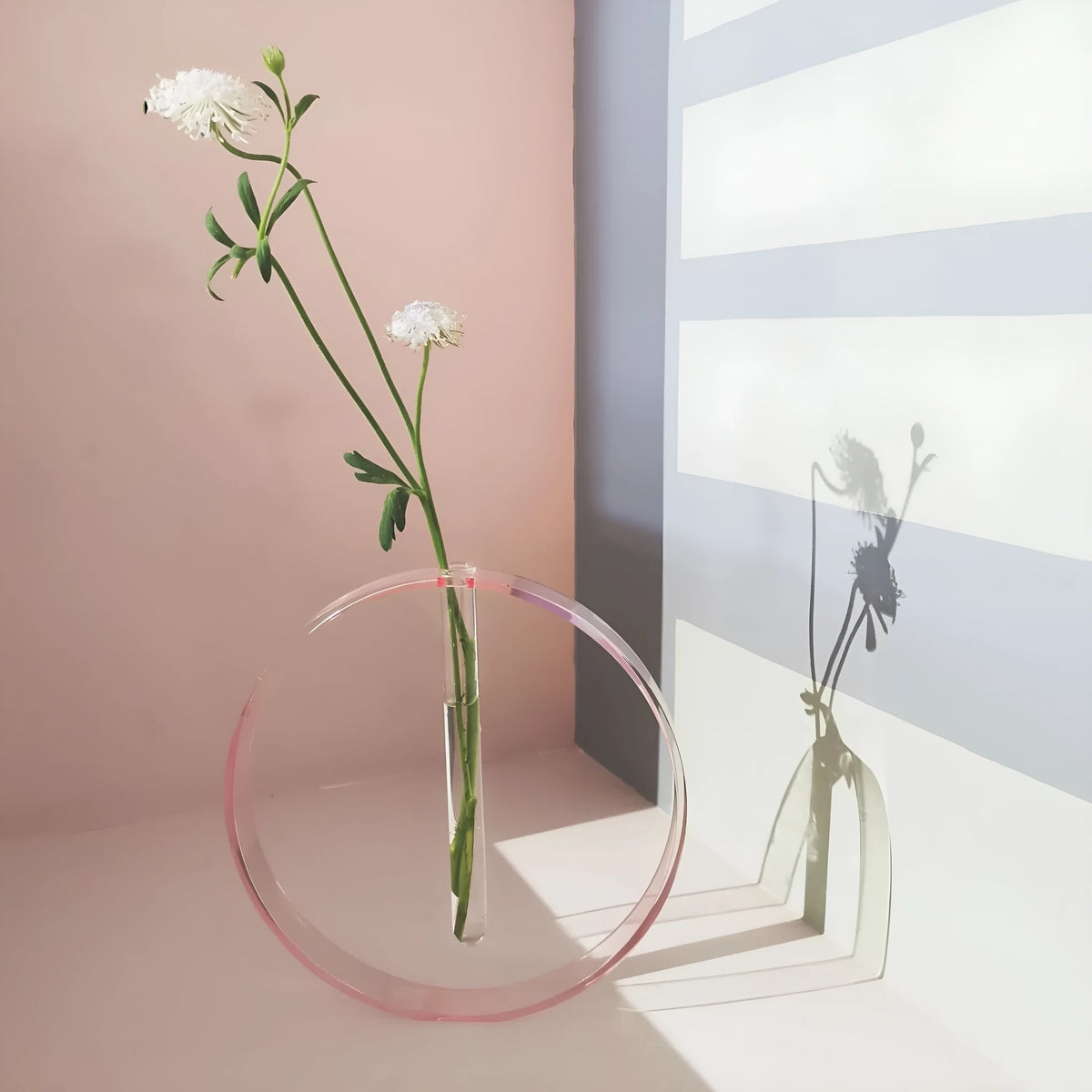Acrylic transparent test tube vase handmade polished surface small size