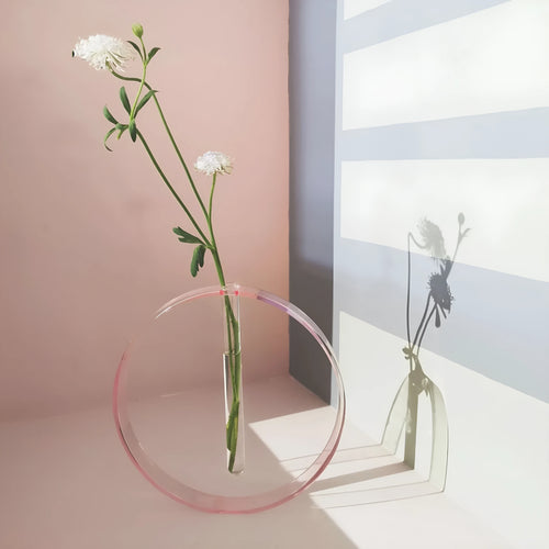 Acrylic transparent test tube vase handmade polished surface small size