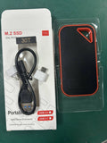 Black mobile SSD external hard drive with Type-C 3.1 interface
