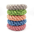 Cotton braided ring dog toy for dental cleaning, 18 cm diameter