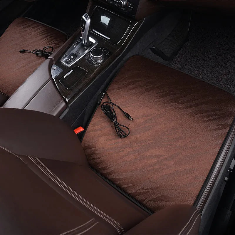 Car heating cushion small square 45cm USB general purpose non-slip seat pad black
