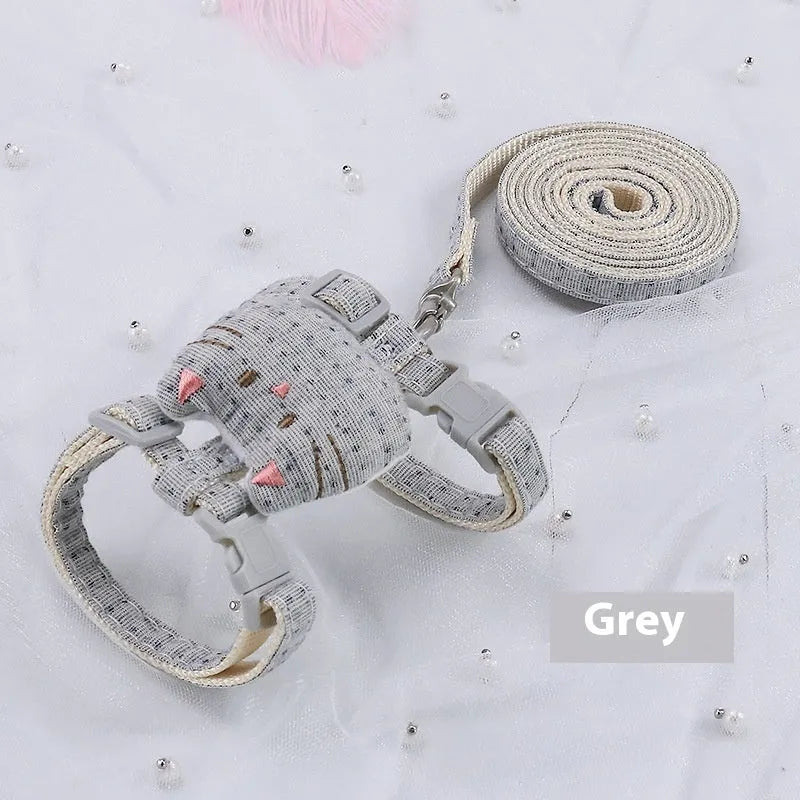 T-shaped cloth cat pulling rope in pink, beige, grey or cyan for cats up to 8kg